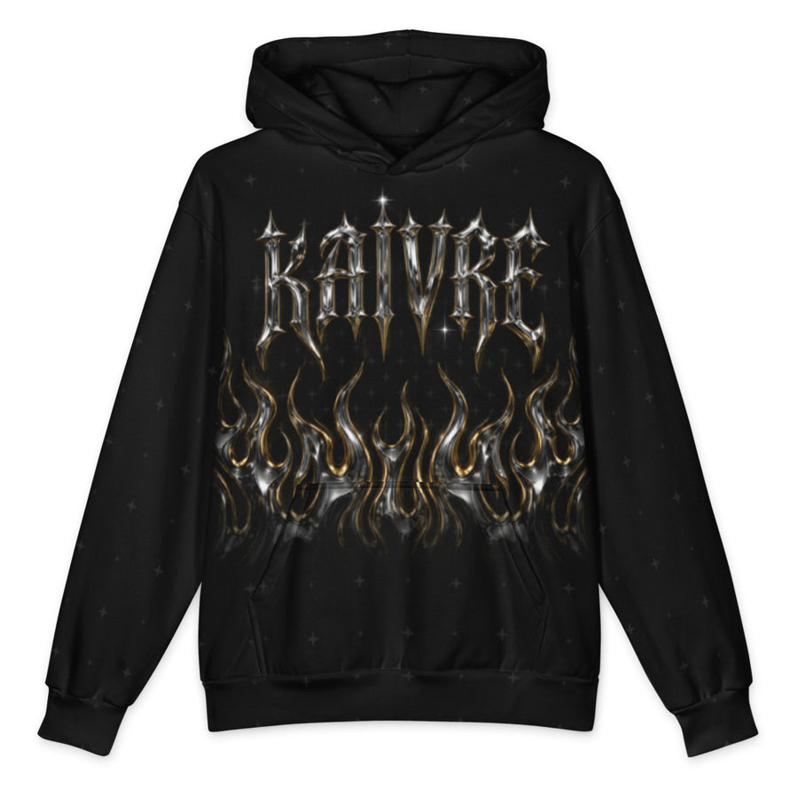 Chrome Oversized Hoodie by KAIVRE. Edition number shown is an example.