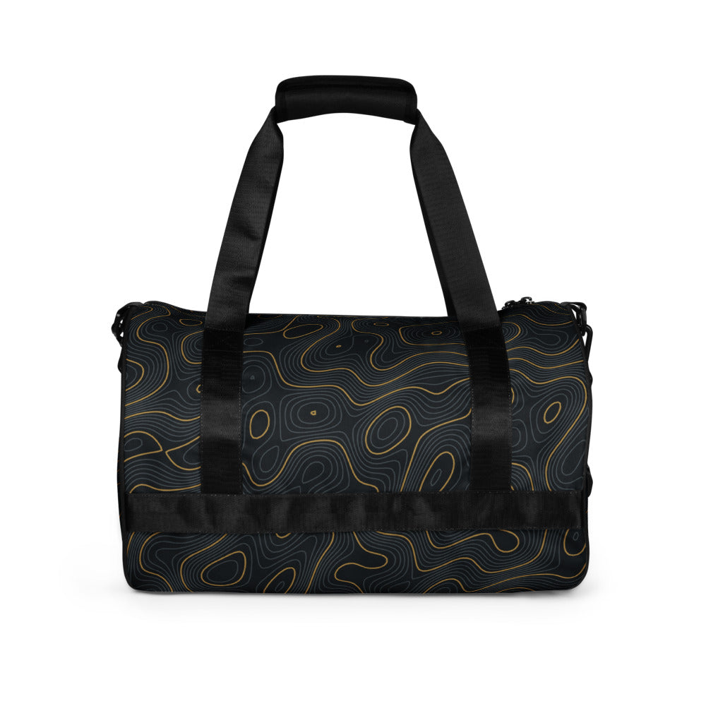 Tide Lines Studio Gym Bag by KAIVRE, back. Edition number shown is an example.