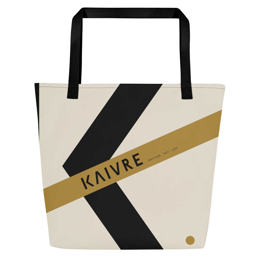 Big K Market Tote by KAIVRE, front. Edition number shown is an example.