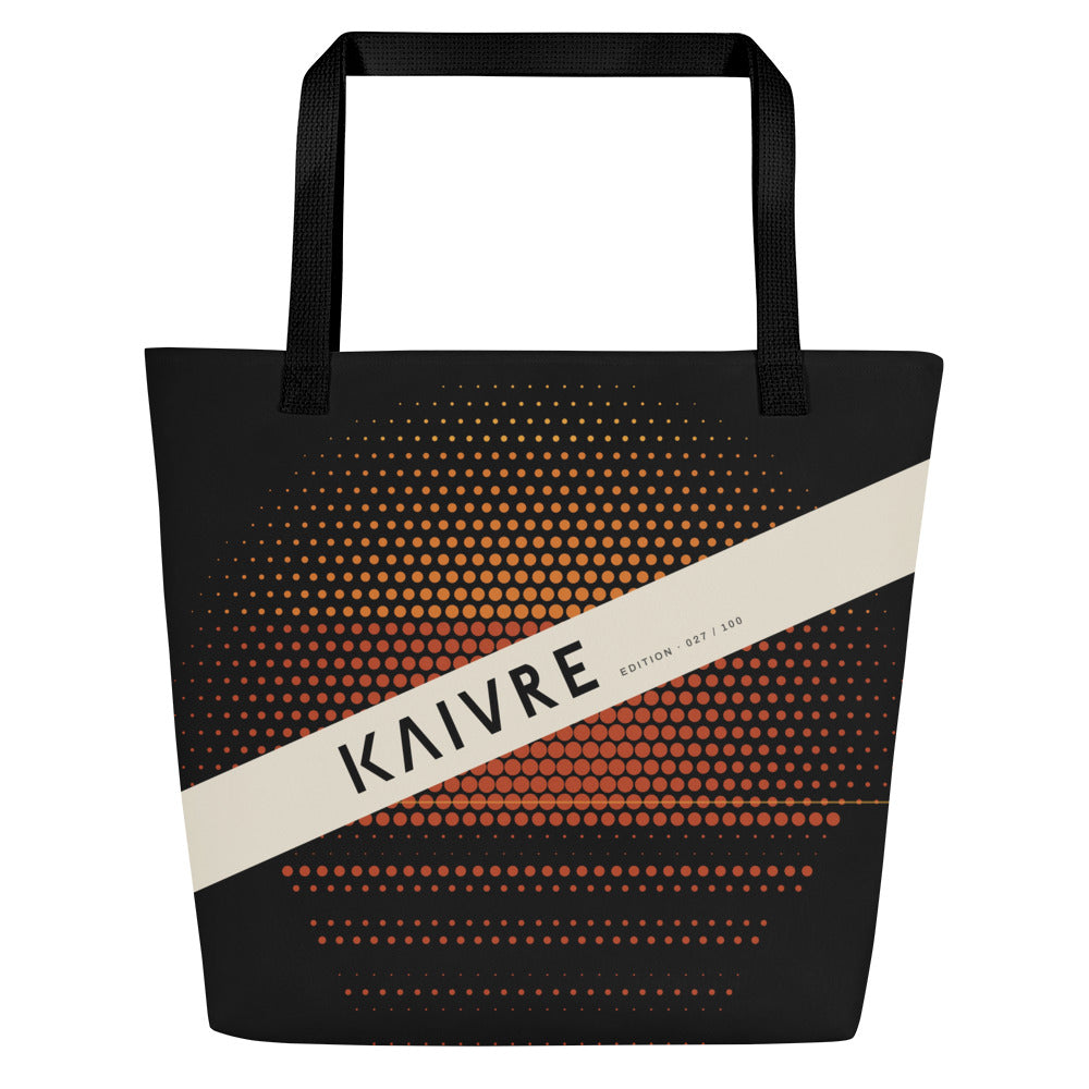 Sundown Market Tote by KAIVRE, front. Edition number shown is an example.