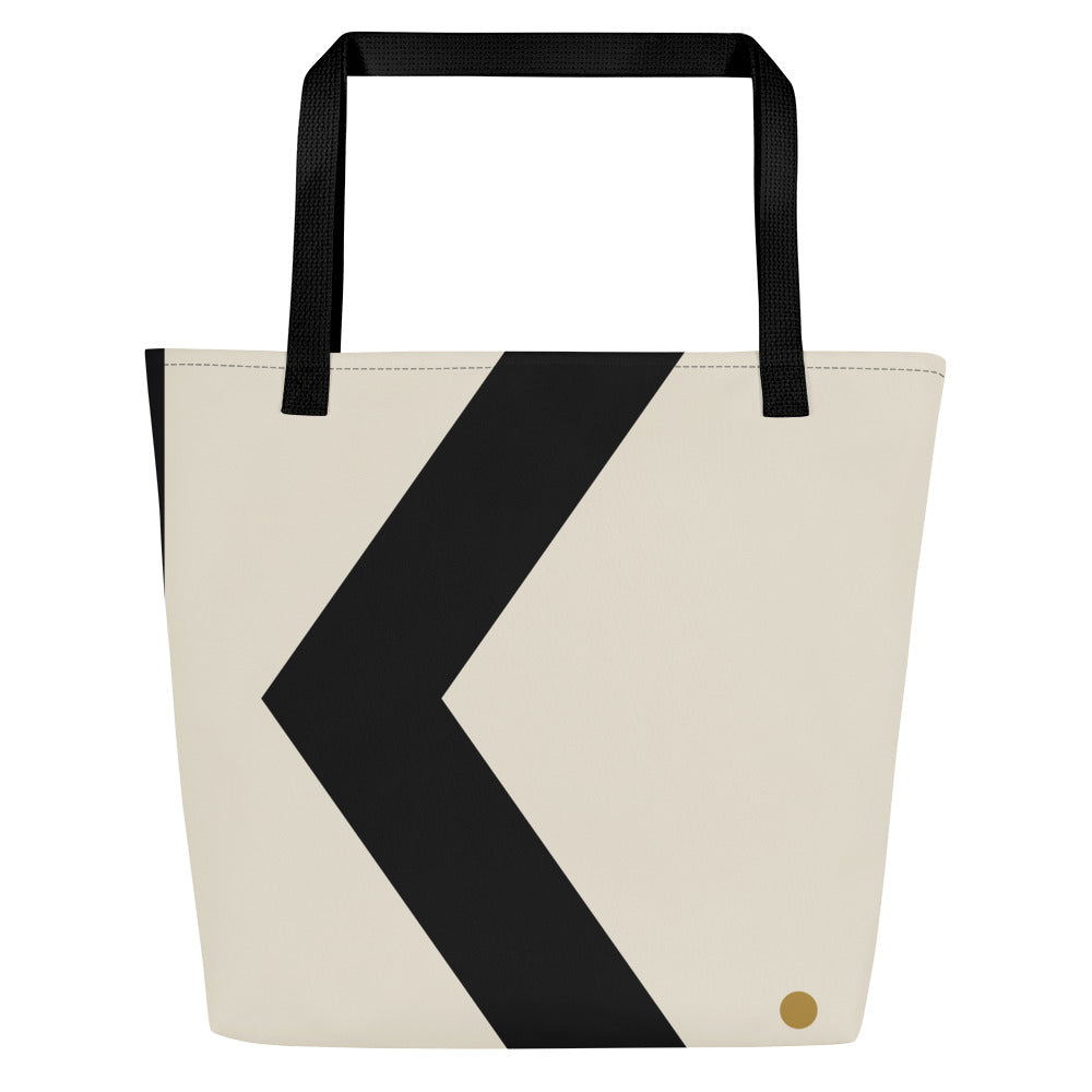 Big K Market Tote by KAIVRE, back. Edition number shown is an example.