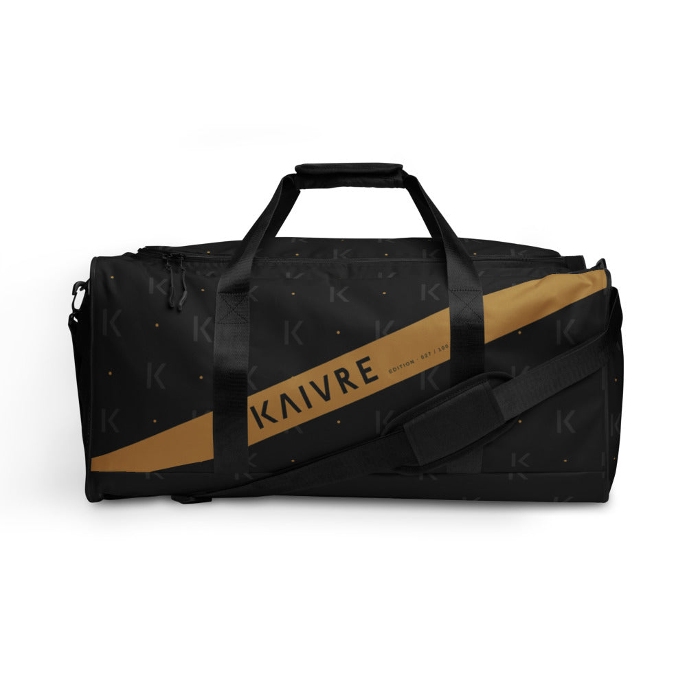 Open K Obsidian Harbor Duffle by KAIVRE, front. Edition number shown is an example.