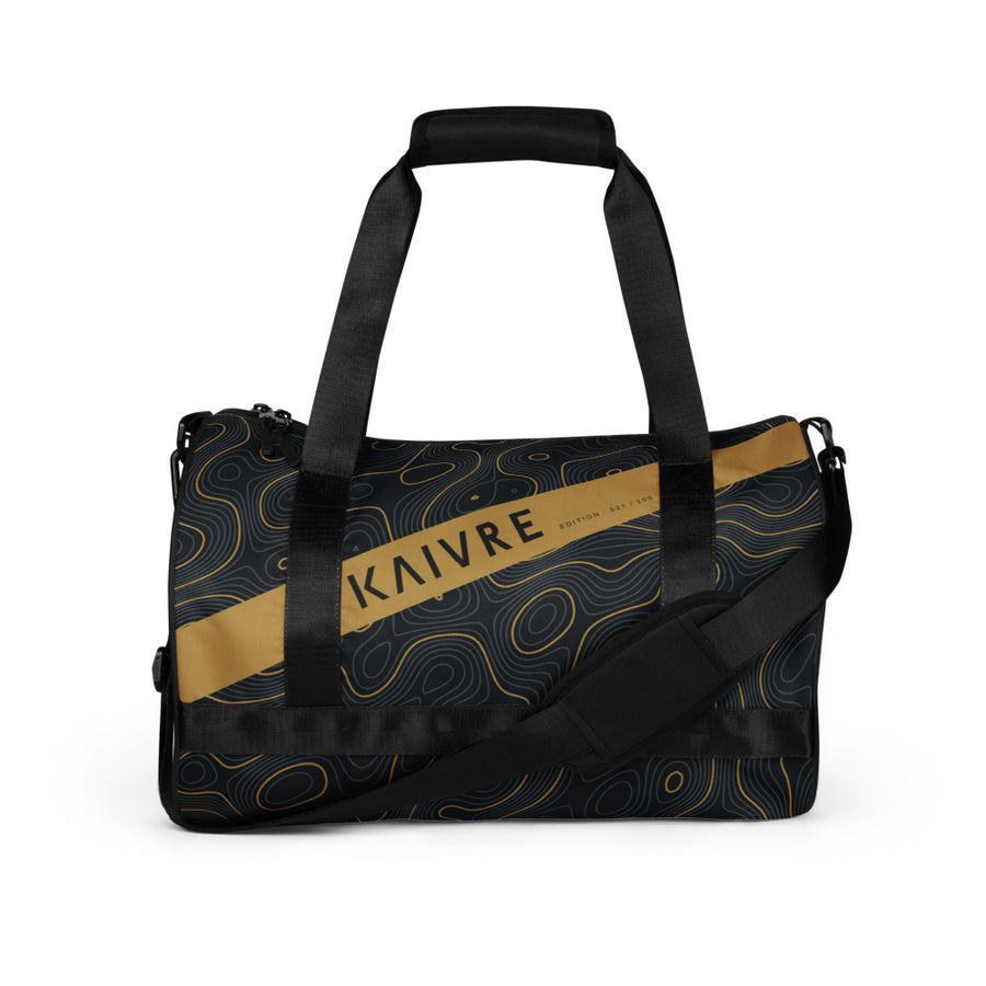 Tide Lines Studio Gym Bag by KAIVRE, front. Edition number shown is an example.