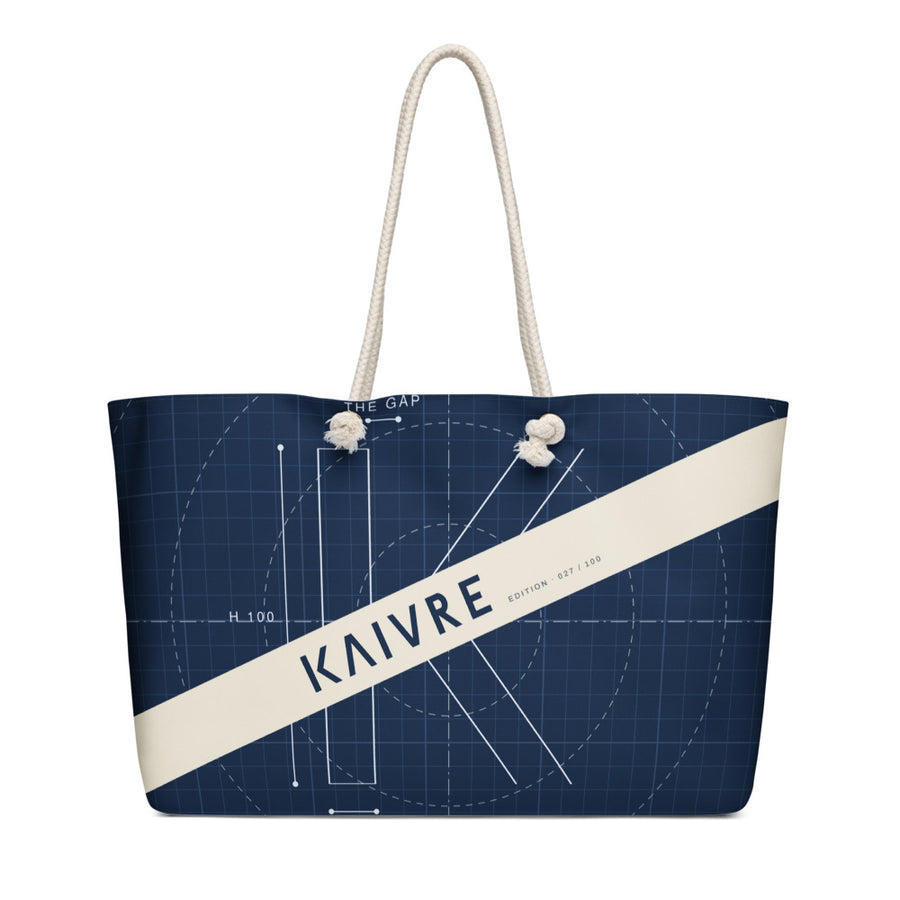 Blueprint Weekender by KAIVRE, front. Edition number shown is an example.