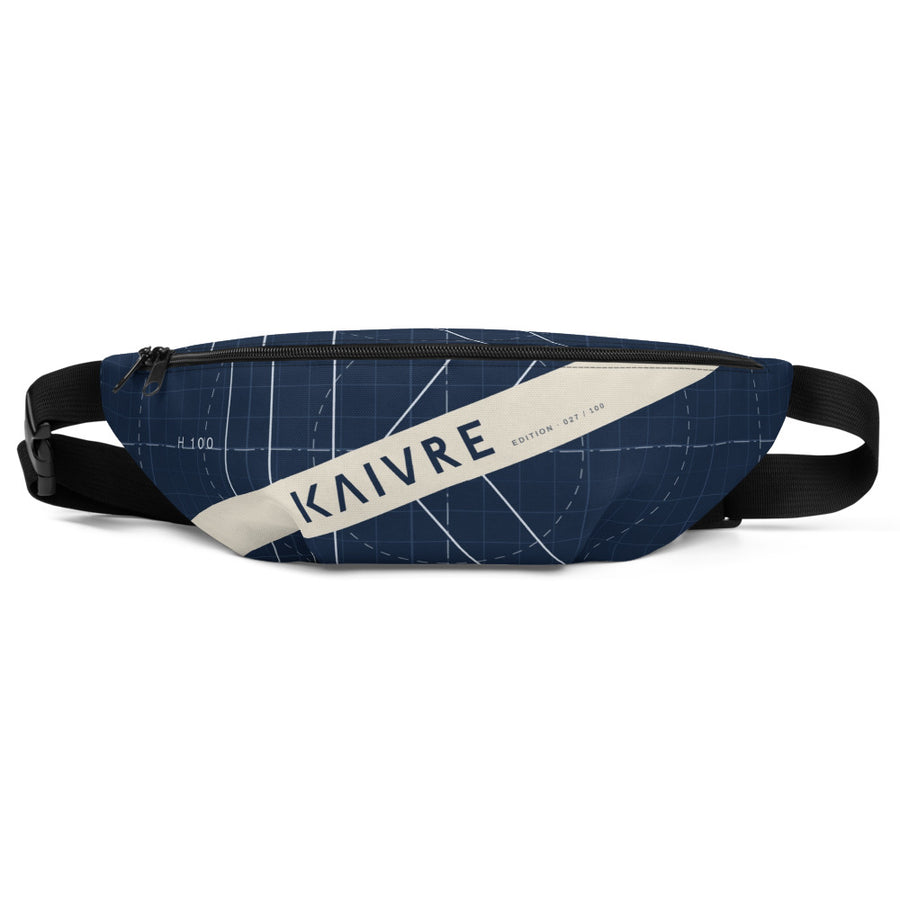 Blueprint Tide Waist Bag by KAIVRE, front. Edition number shown is an example.