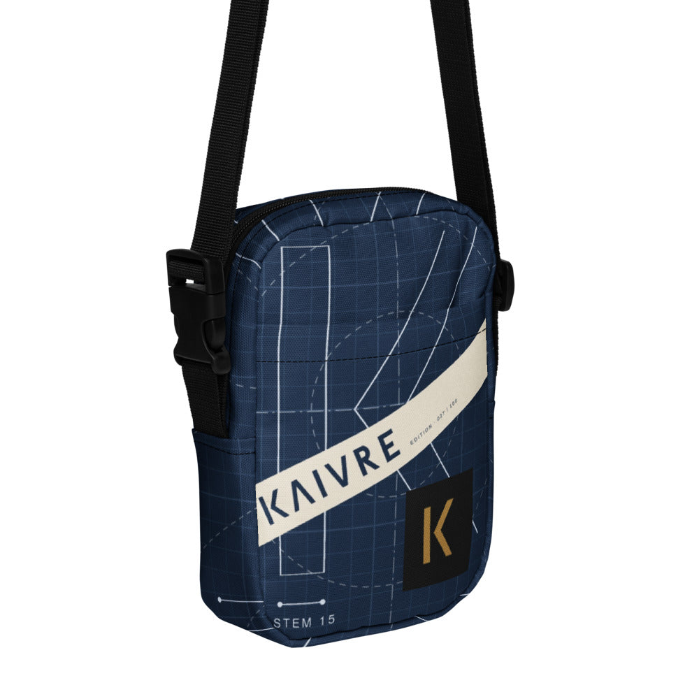 Blueprint Field Crossbody by KAIVRE, front. Edition number shown is an example.
