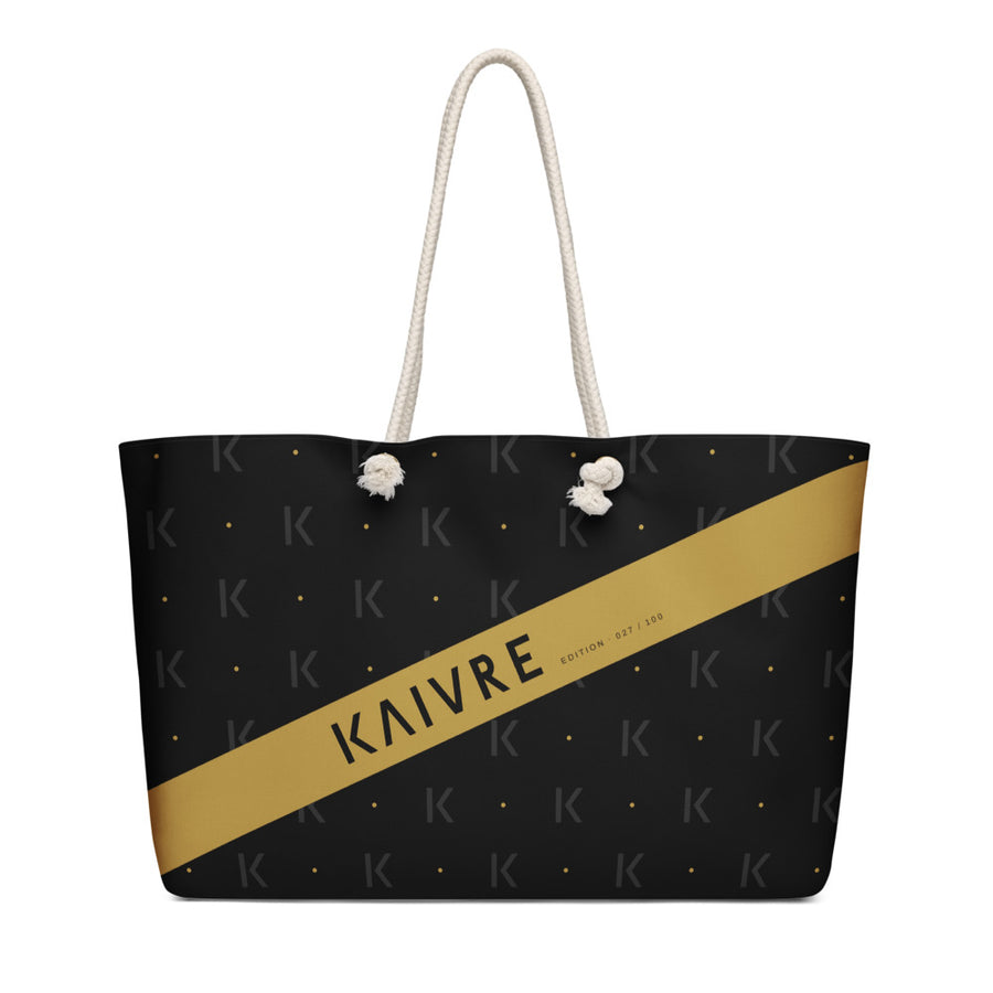 Open K Obsidian Weekender by KAIVRE, front. Edition number shown is an example.