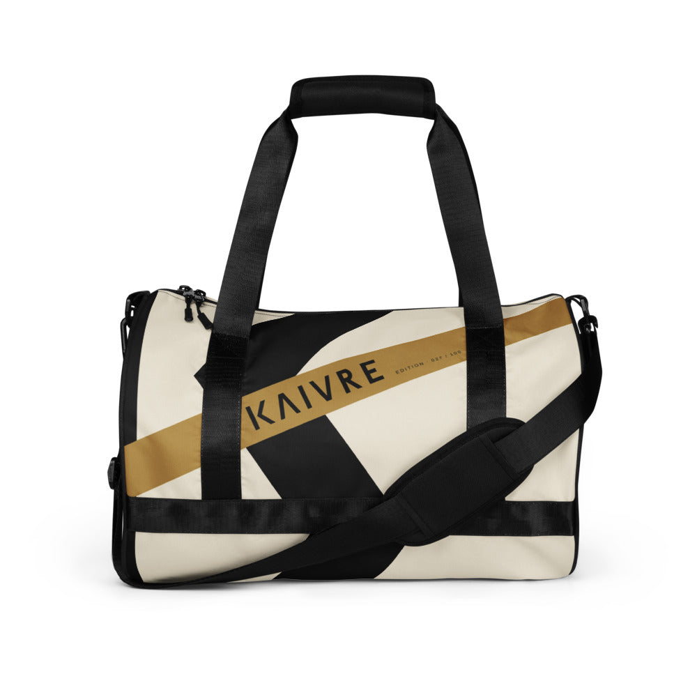 Big K Studio Gym Bag by KAIVRE, front. Edition number shown is an example.