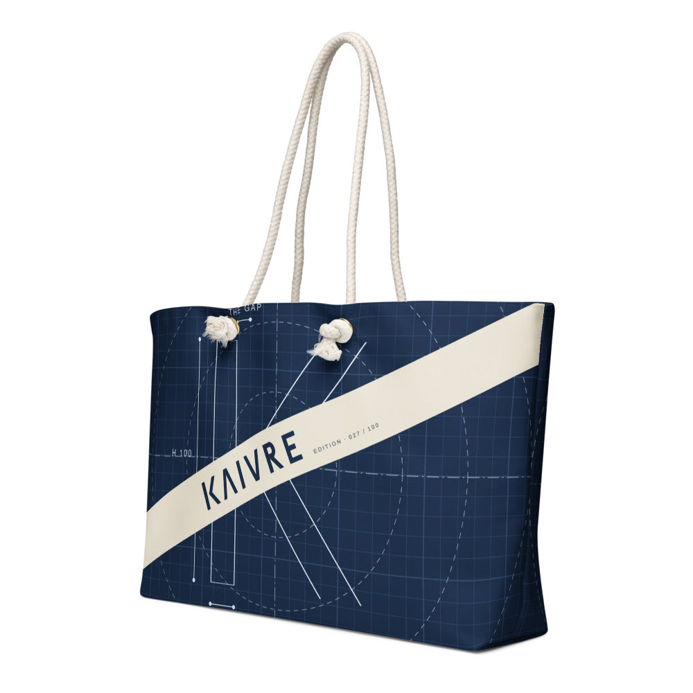 Blueprint Weekender by KAIVRE, three-quarter view. Edition number shown is an example.