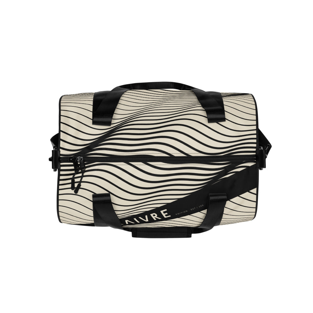 Swell Studio Gym Bag by KAIVRE, from above. Edition number shown is an example.