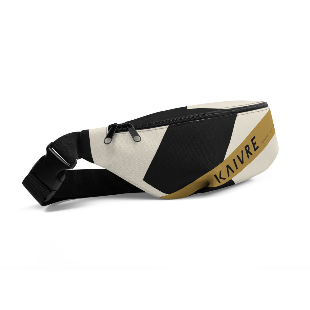 Big K Tide Waist Bag by KAIVRE, three-quarter view. Edition number shown is an example.
