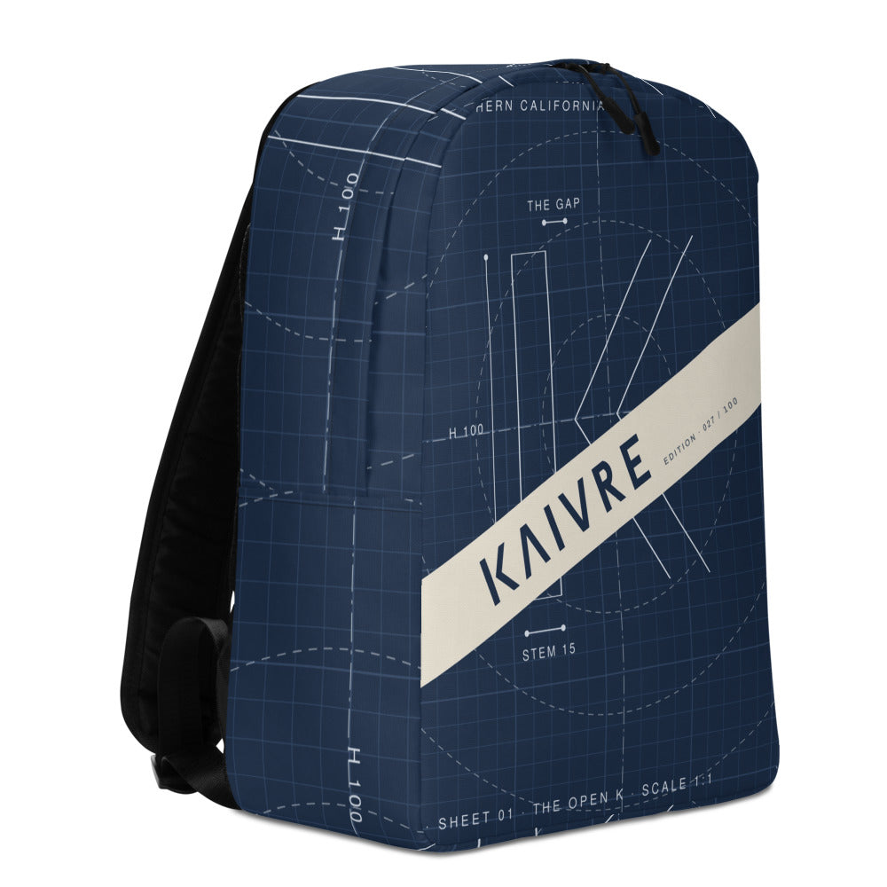 Blueprint Daily Pack by KAIVRE, three-quarter view. Edition number shown is an example.