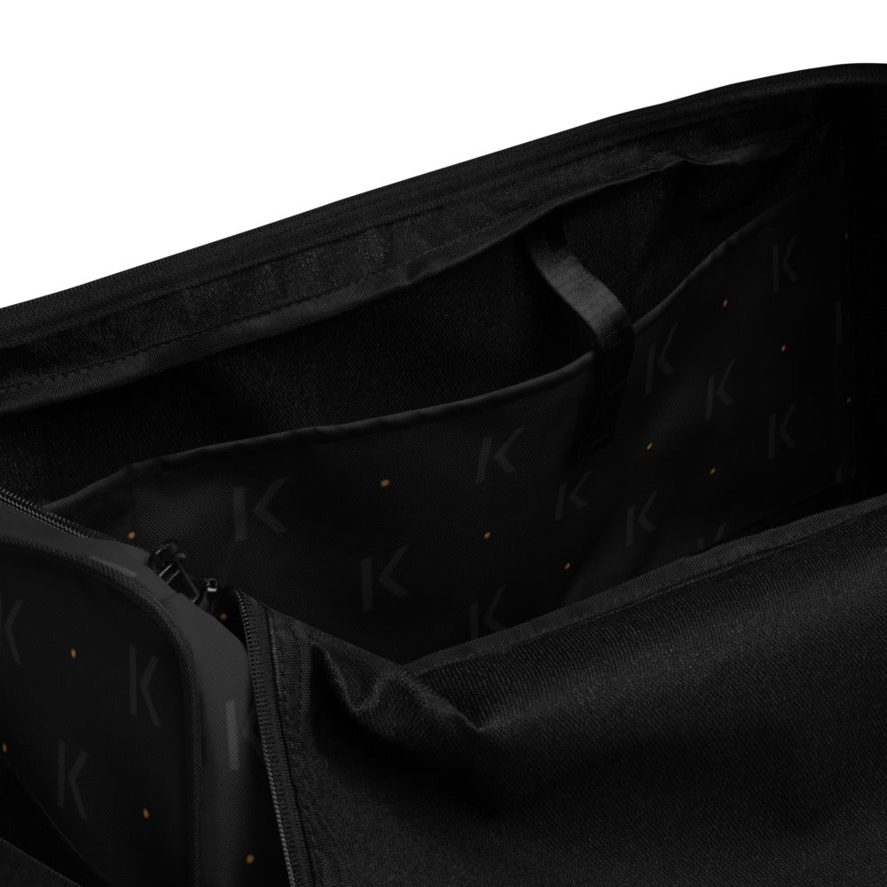 Open K Obsidian Harbor Duffle, inside the main compartment