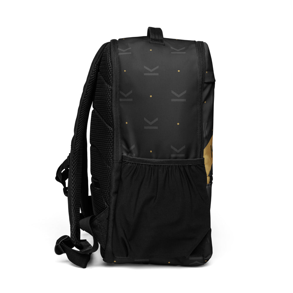 Open K Obsidian Keeper Pack, side profile from the left