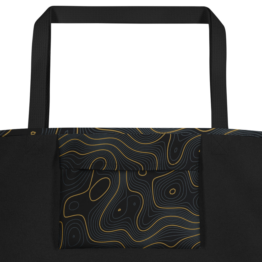 Tide Lines Market Tote by KAIVRE, inside pocket. Edition number shown is an example.