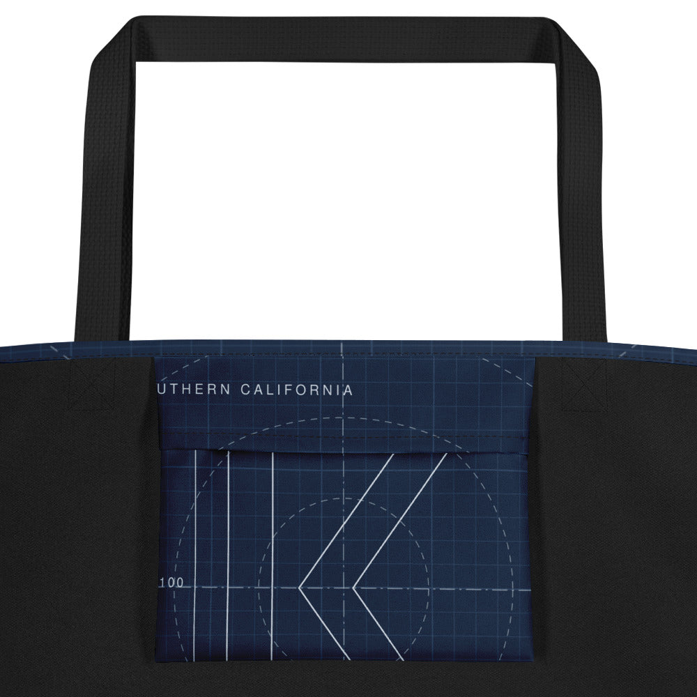 Blueprint Market Tote by KAIVRE, inside pocket. Edition number shown is an example.