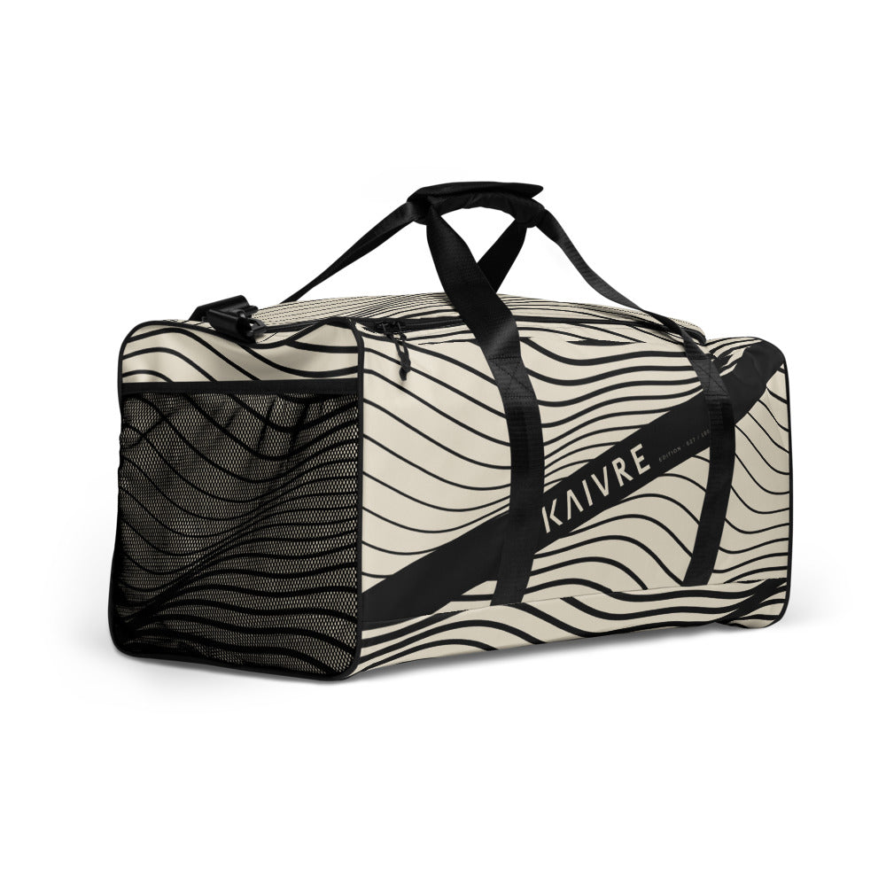 Swell Harbor Duffle, three-quarter view with mesh end pocket