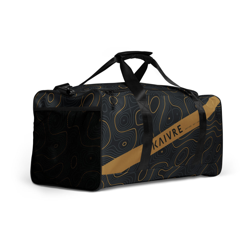 Tide Lines Harbor Duffle, three-quarter view with mesh end pocket