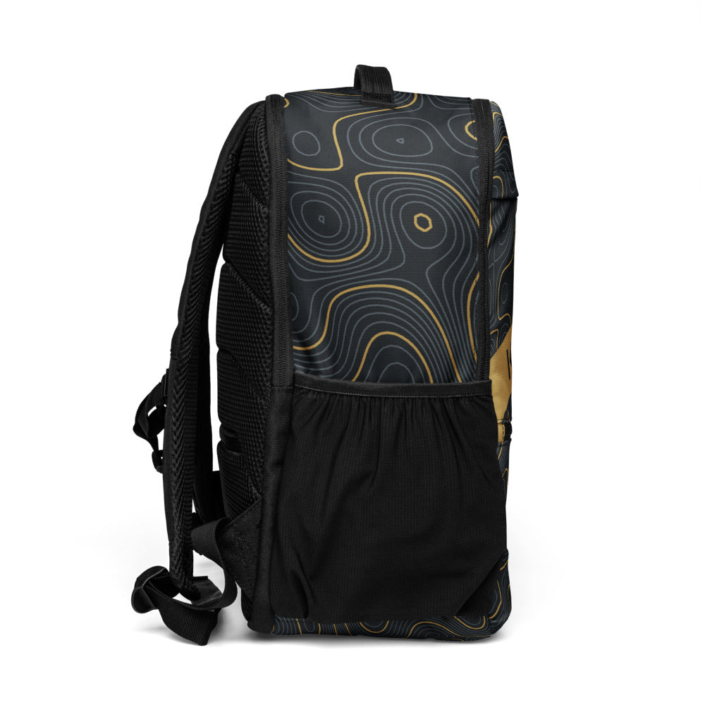 Tide Lines Keeper Pack, side profile from the left