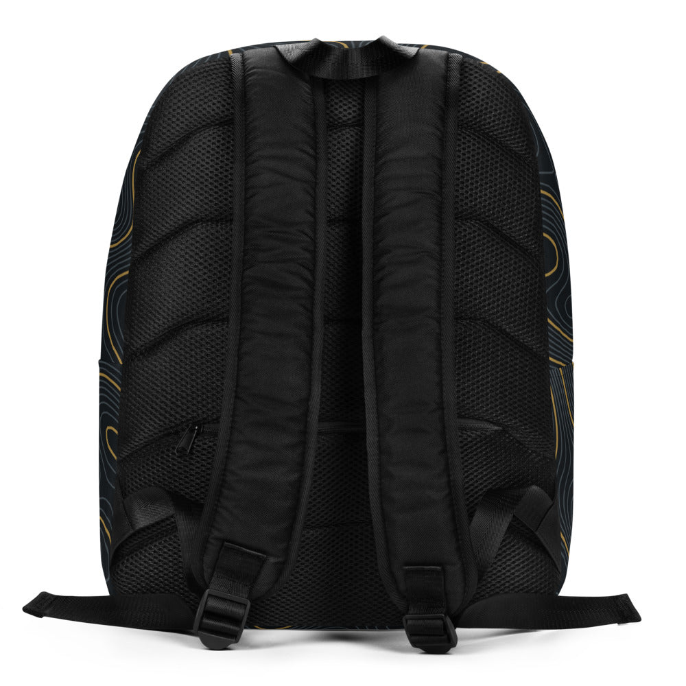 Tide Lines Daily Pack by KAIVRE, back and straps. Edition number shown is an example.